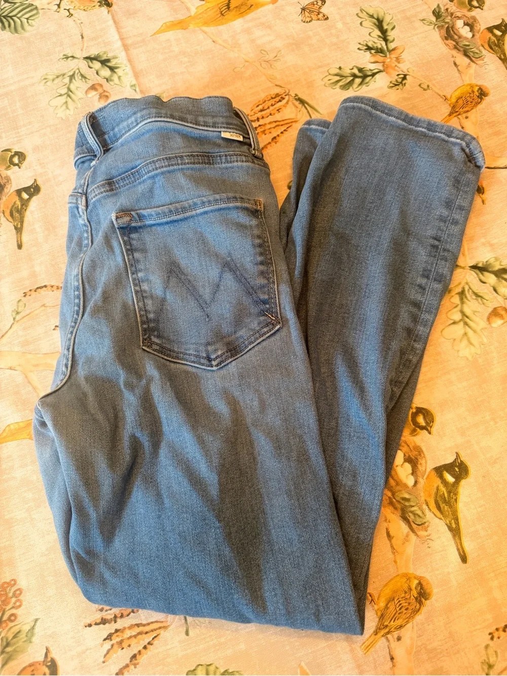 MOTHER high waisted hover denim in across the finish line